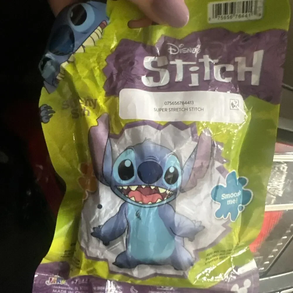Disney 3 1/2” Stitch Jumbo Jiggly Ja-Ru Jaru 2023 Squeeze Stretch - NEW -